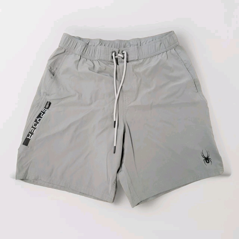 Spyder Swim Trunks Mens XL Gray board shorts‎ Beach Swim Surf pockets  no lining